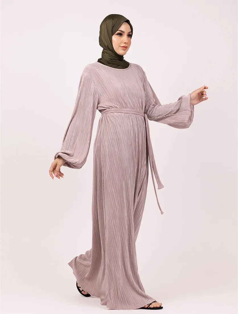 Pink Plisse Abaya